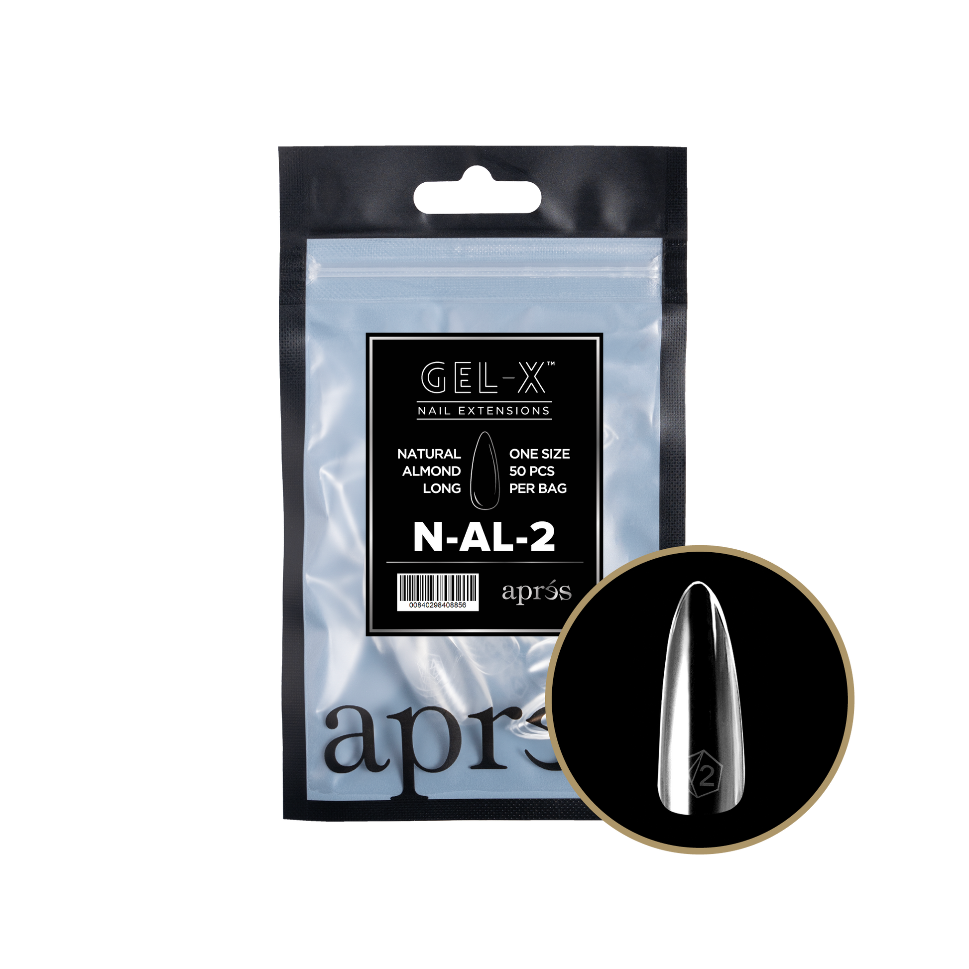 APRES TIP BAG - 2 - NATURAL ALMOND LONG