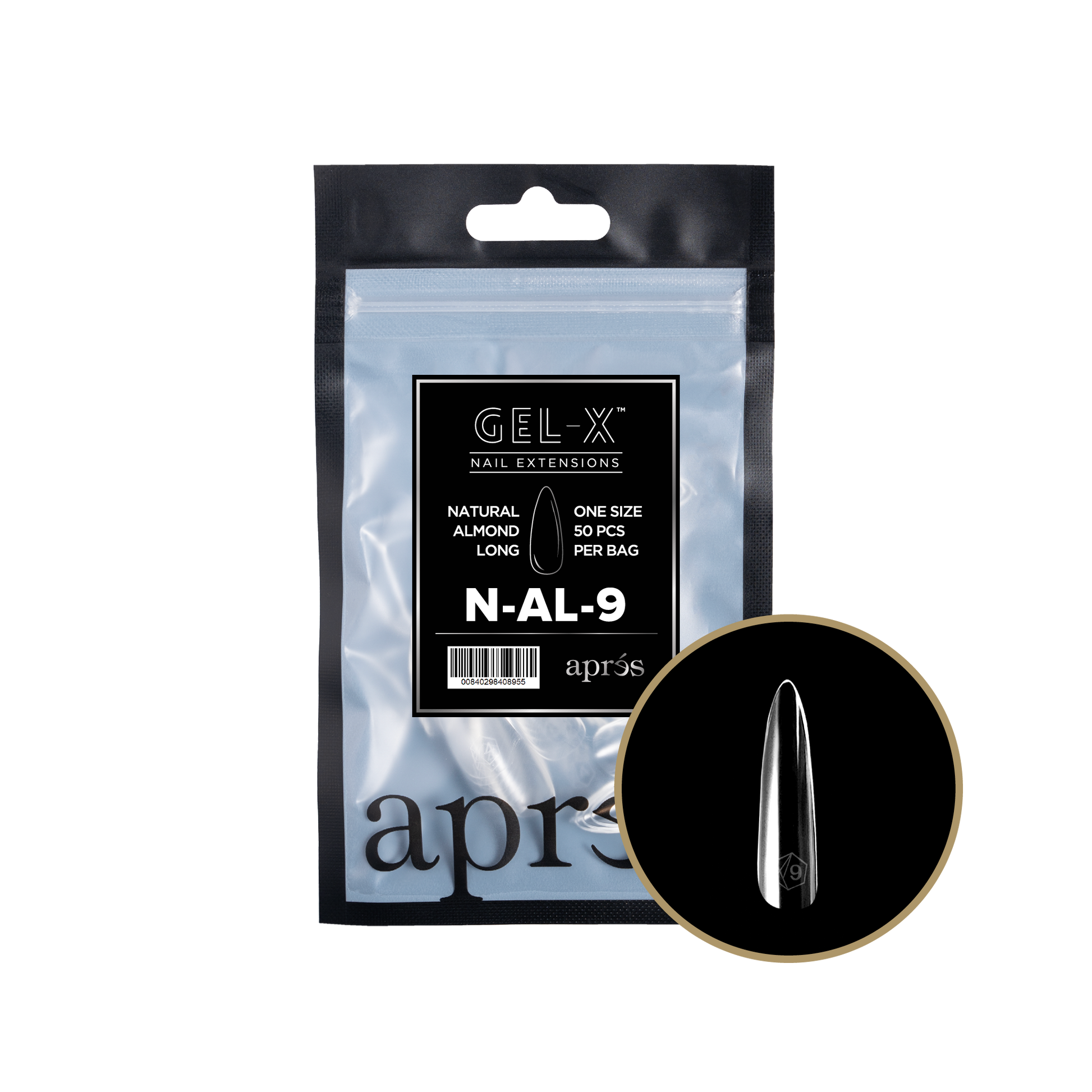 APRES TIP BAG - NATURAL ALMOND LONG - 9