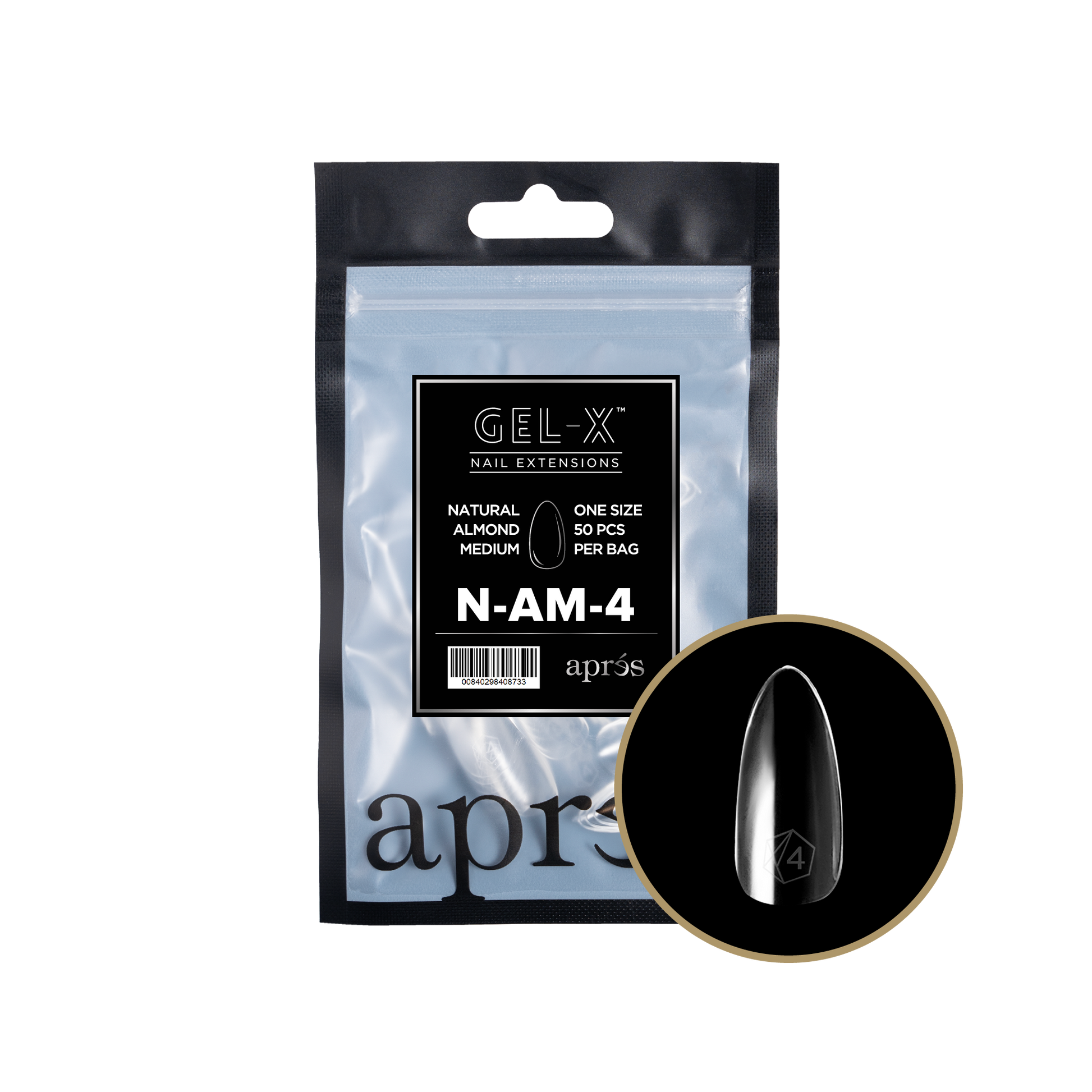 APRES TIP BAG - 4 - NATURAL ALMOND MEDIUM