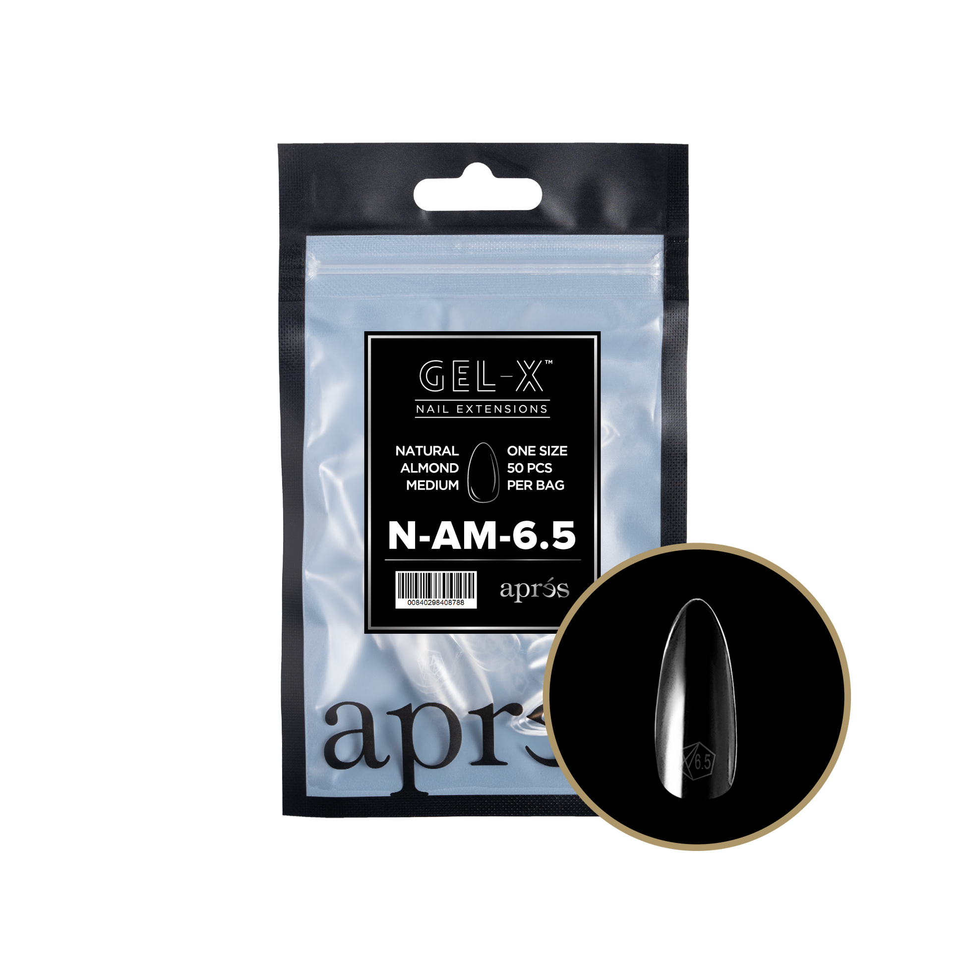 APRES TIP BAG - 6.5 - NATURAL ALMOND MEDIUM