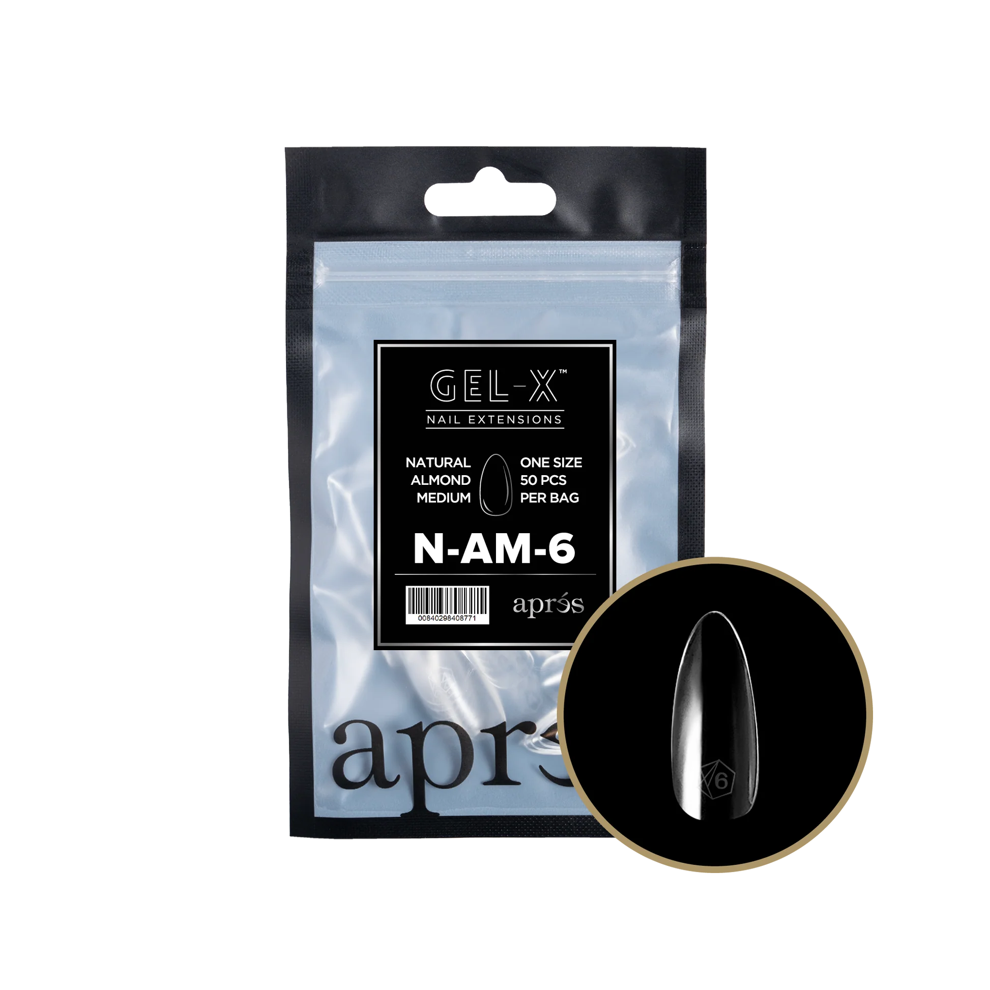 APRES TIP BAG - NATURAL ALMOND MEDIUM - 6