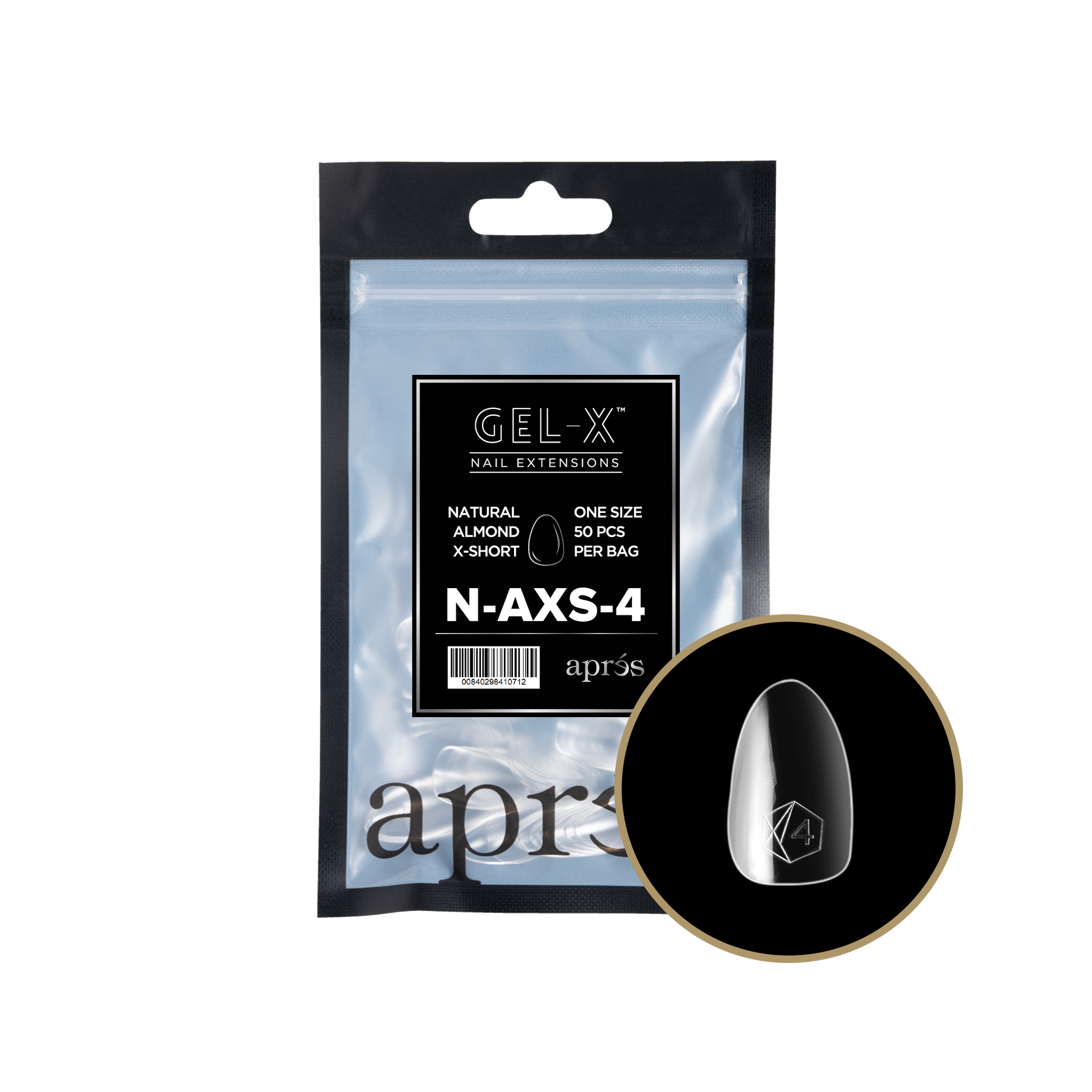 APRES TIP BAG - 4 - NATURAL ALMOND EXTRA SHORT