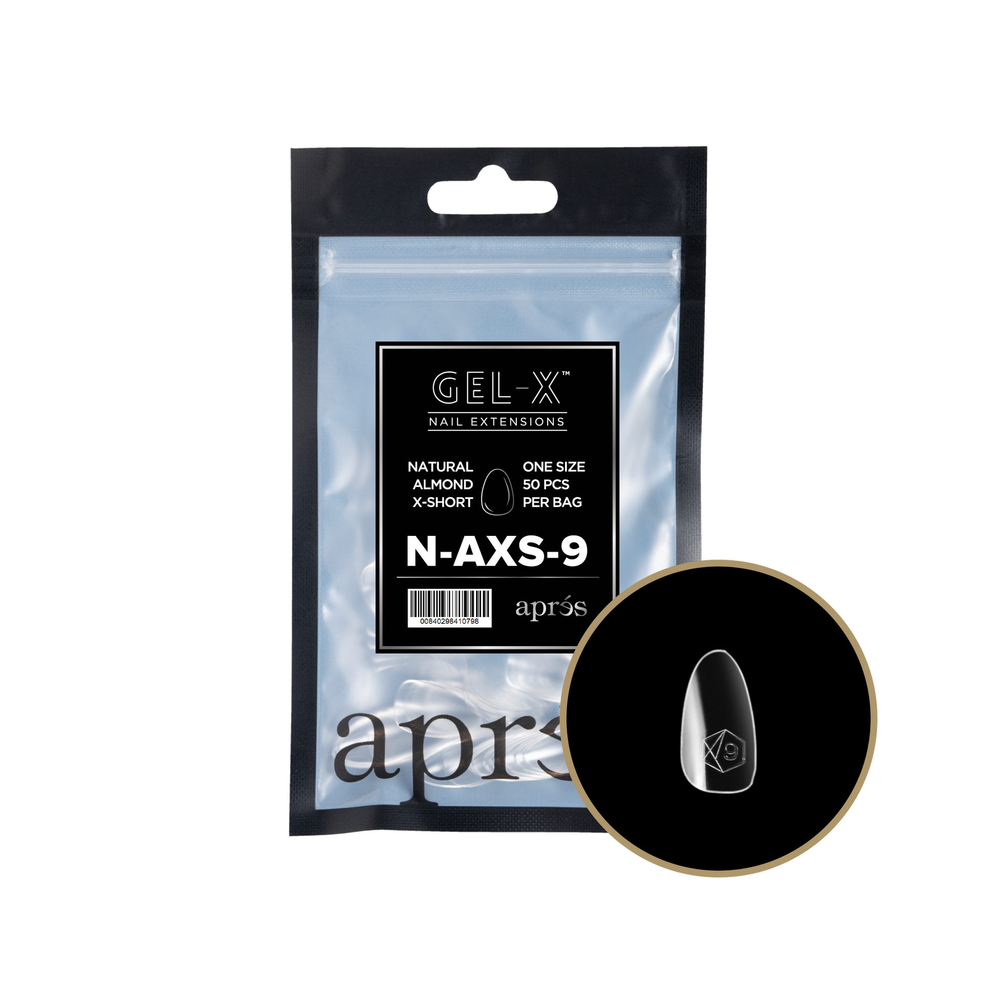 APRES TIP BAG - 9 - NATURAL ALMOND EXTRA SHORT