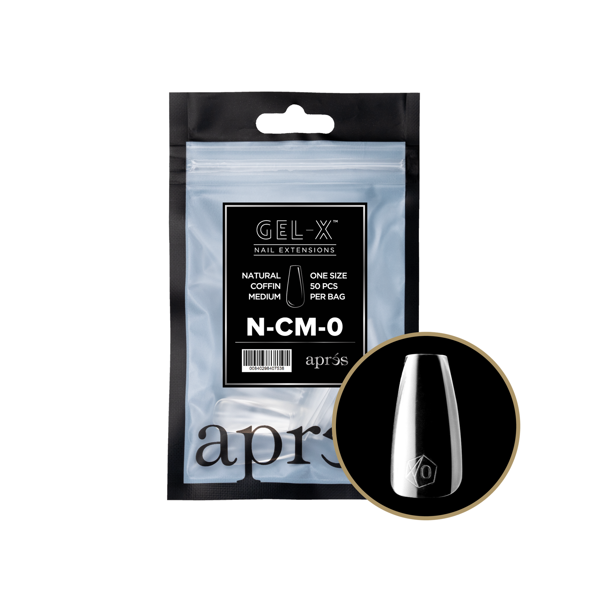 APRES TIPS BAG - 0 - NATURAL COFFIN MEDIUM