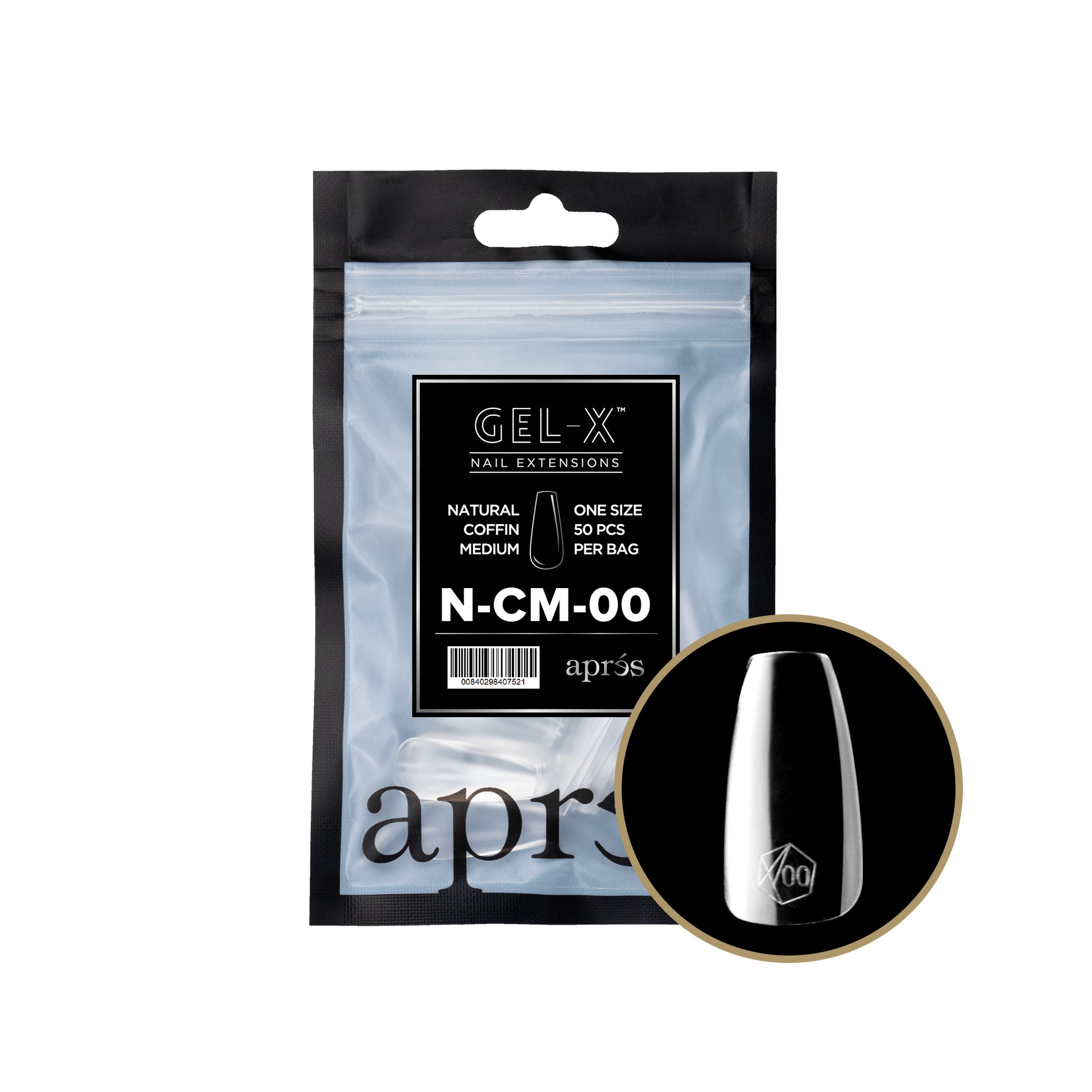APRES TIPS BAG - 00 - NATURAL COFFIN MEDIUM