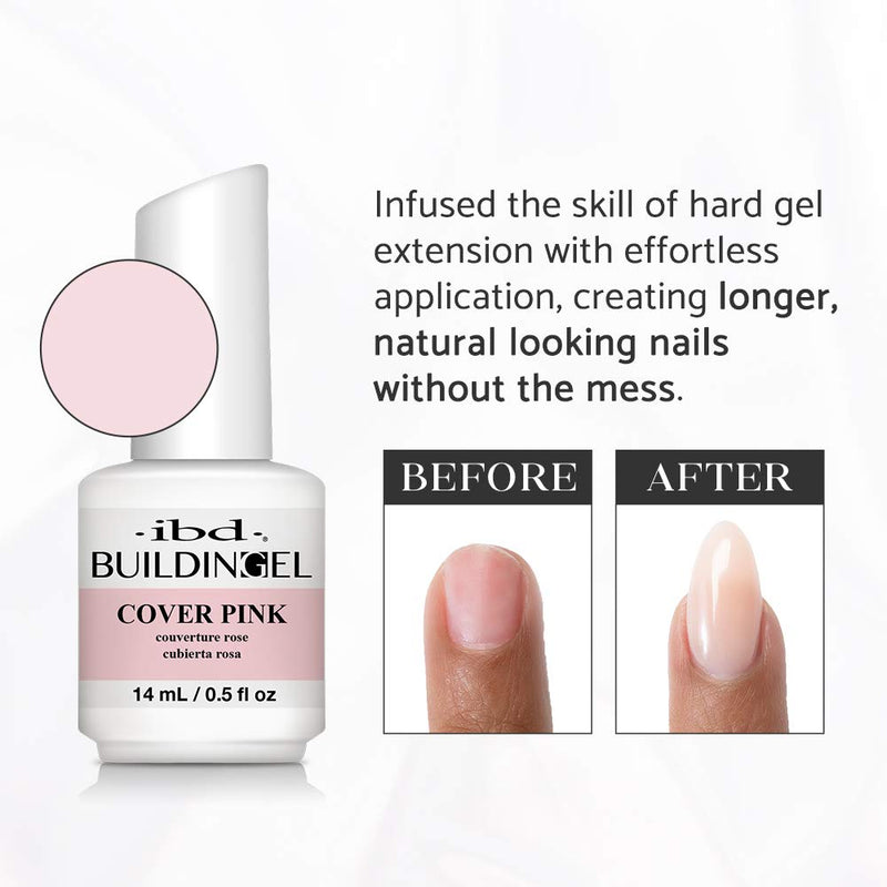 ibd BUILDING GEL - HARD GEL NAIL EXTENSION - COVER PINK 0.5oz