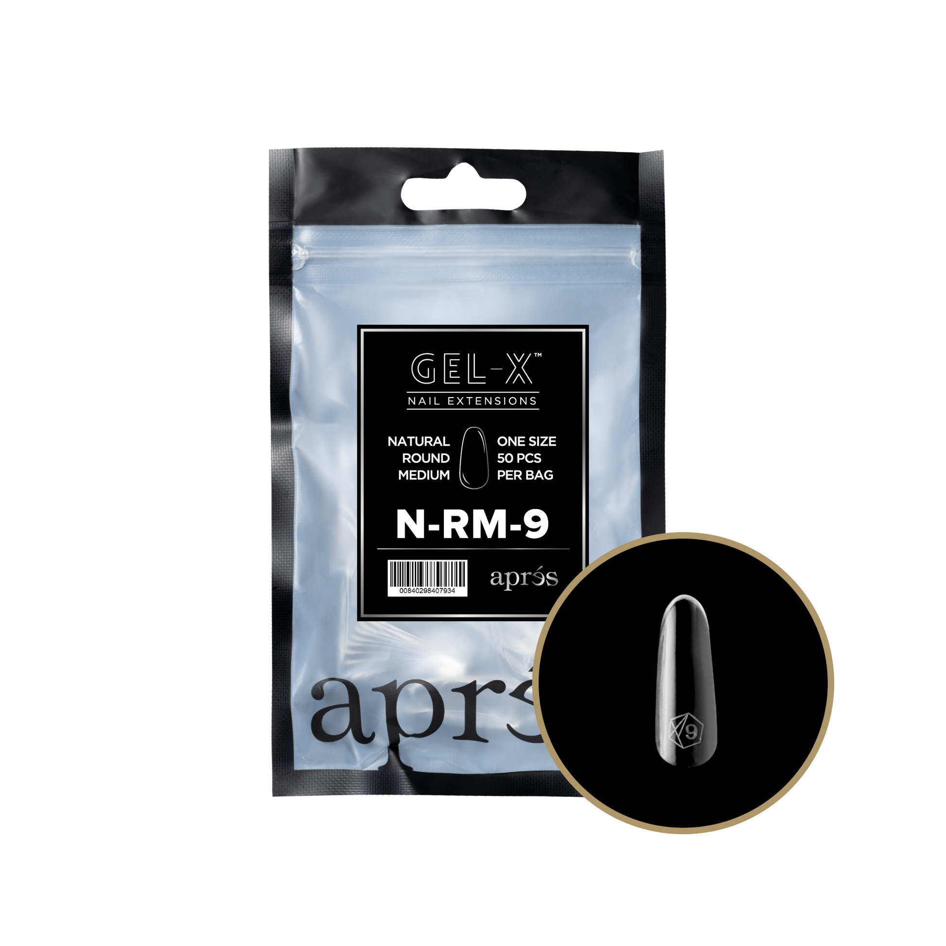 APRES TIP BAG - 9 - NATURAL ROUND MEDIUM