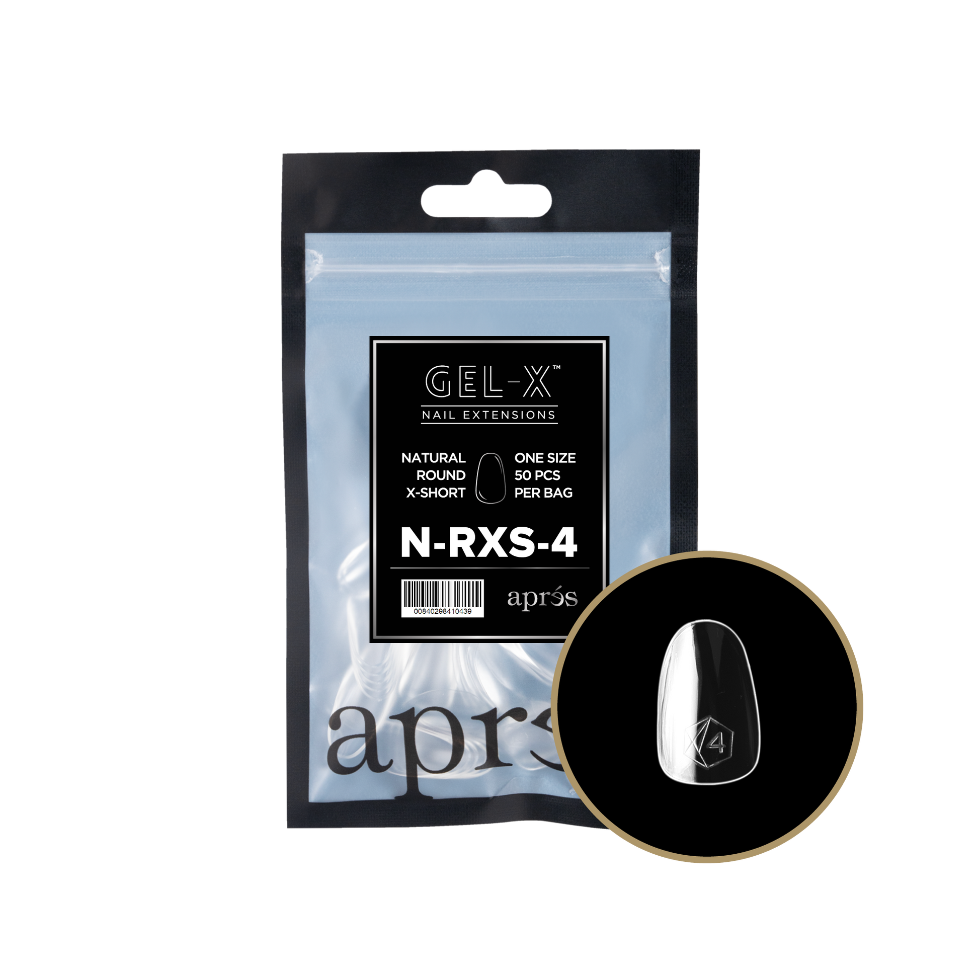 APRES TIP BAG - 4 - NATURAL ROUND X-SHORT