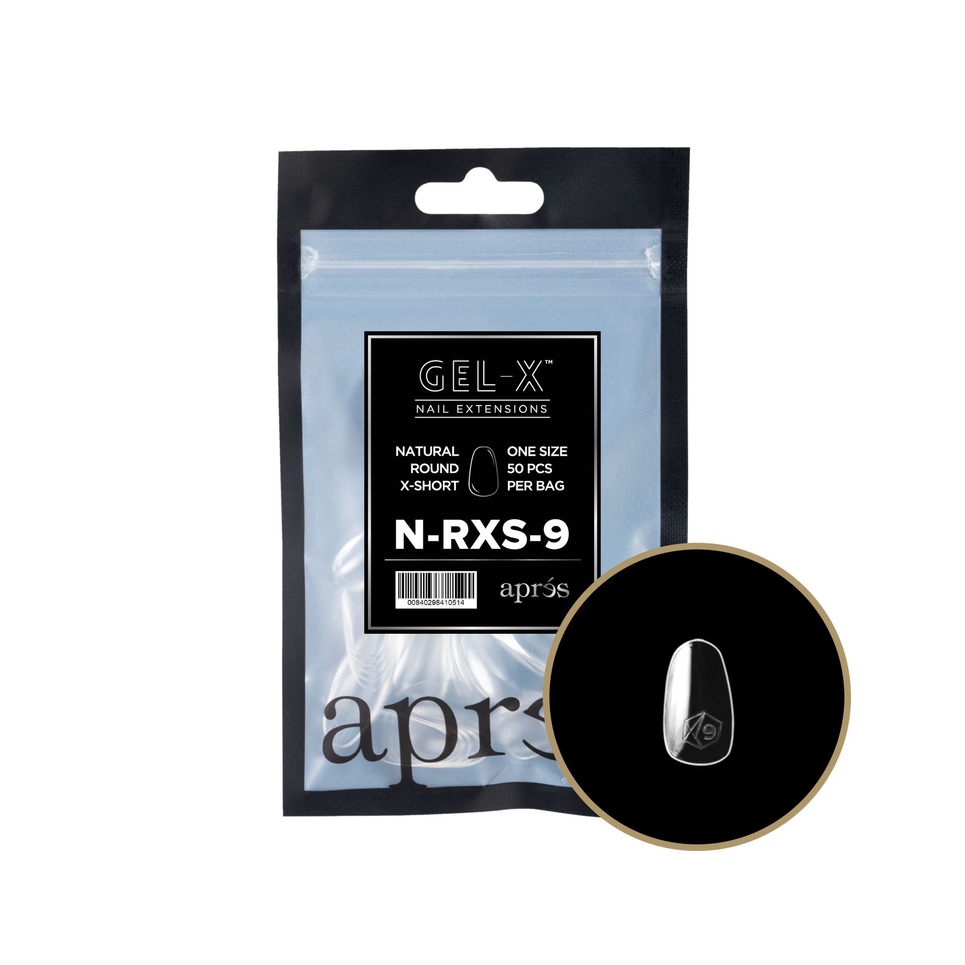 APRES TIP BAG - 9 - NATURAL ROUND X-SHORT