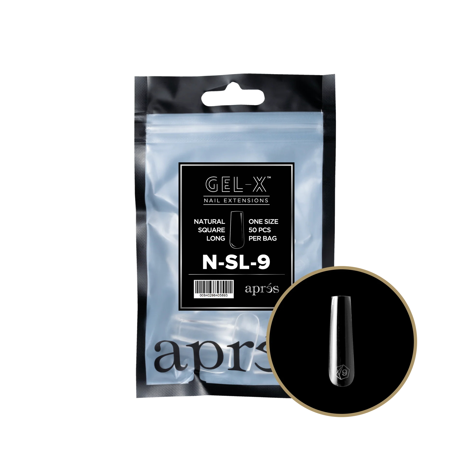APRES TIP BAG - 9 - NATURAL SQUARE LONG