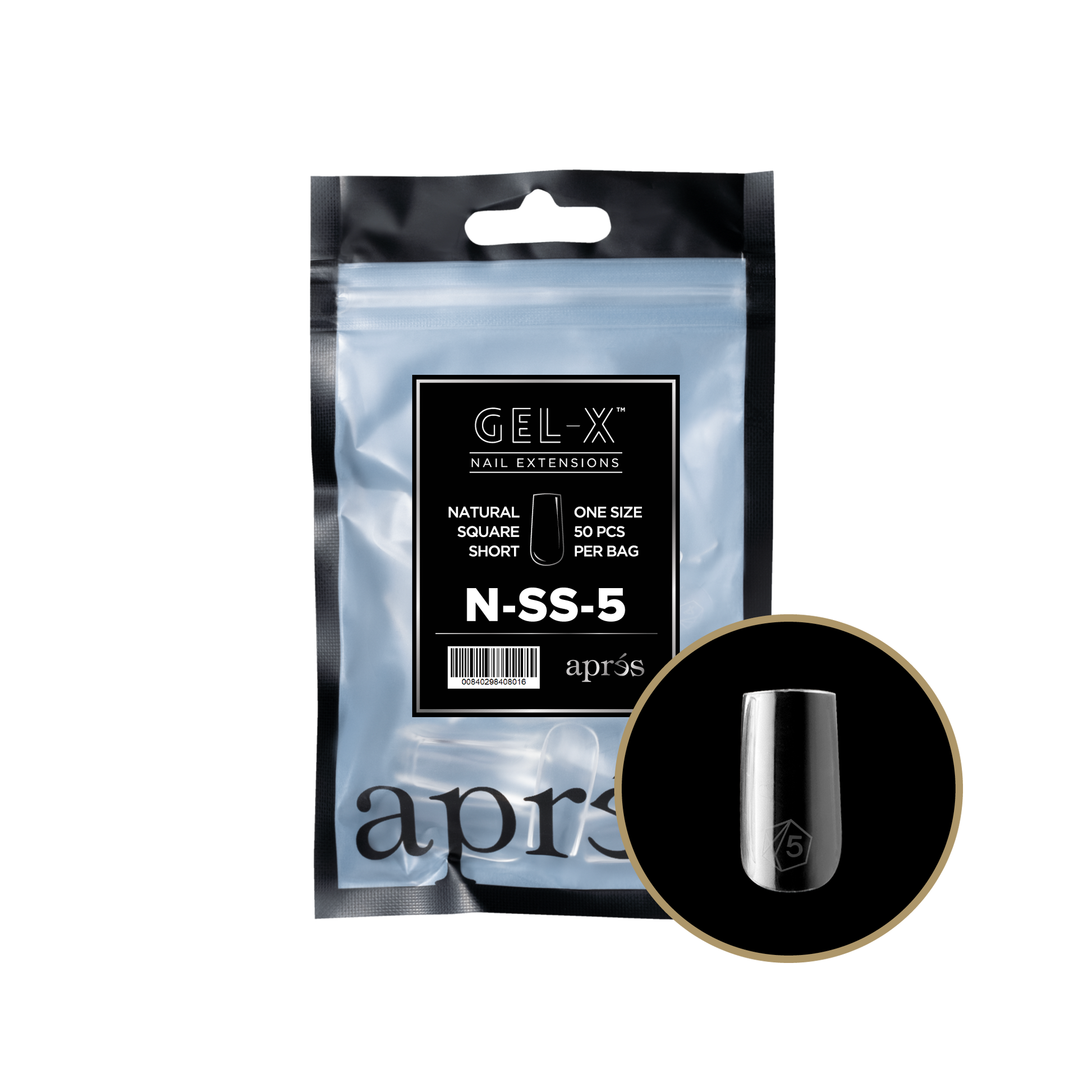 APRES TIP BAG - 5 - NATURAL SQUARE SHORT