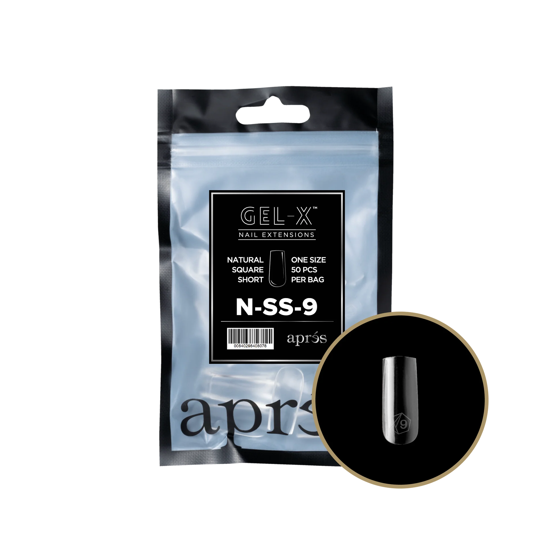 APRES TIP BAG - 9 - NATURAL SQUARE SHORT
