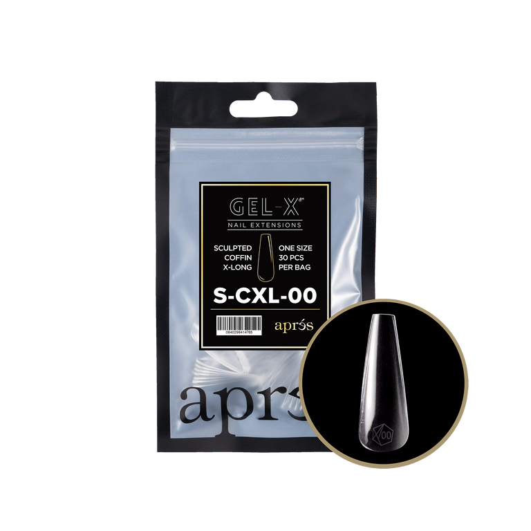 APRES TIPS BAG - 00 - SCULPTED COFFIN EXTRA LONG