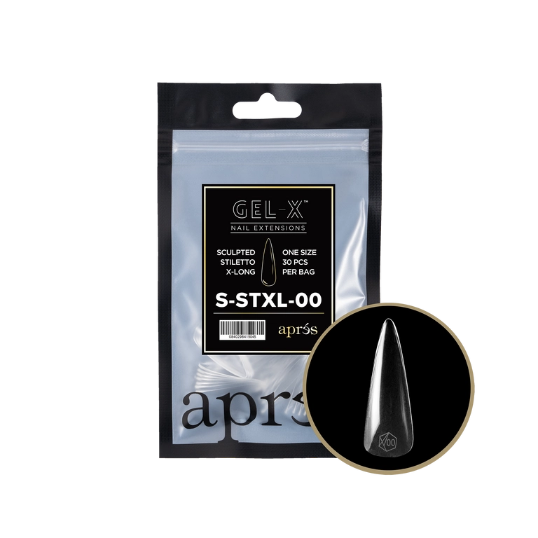 APRES TIP BAG - 00 - SCULPTED STILETTO EXTRA LONG - Secret Nail & Beauty Supply
