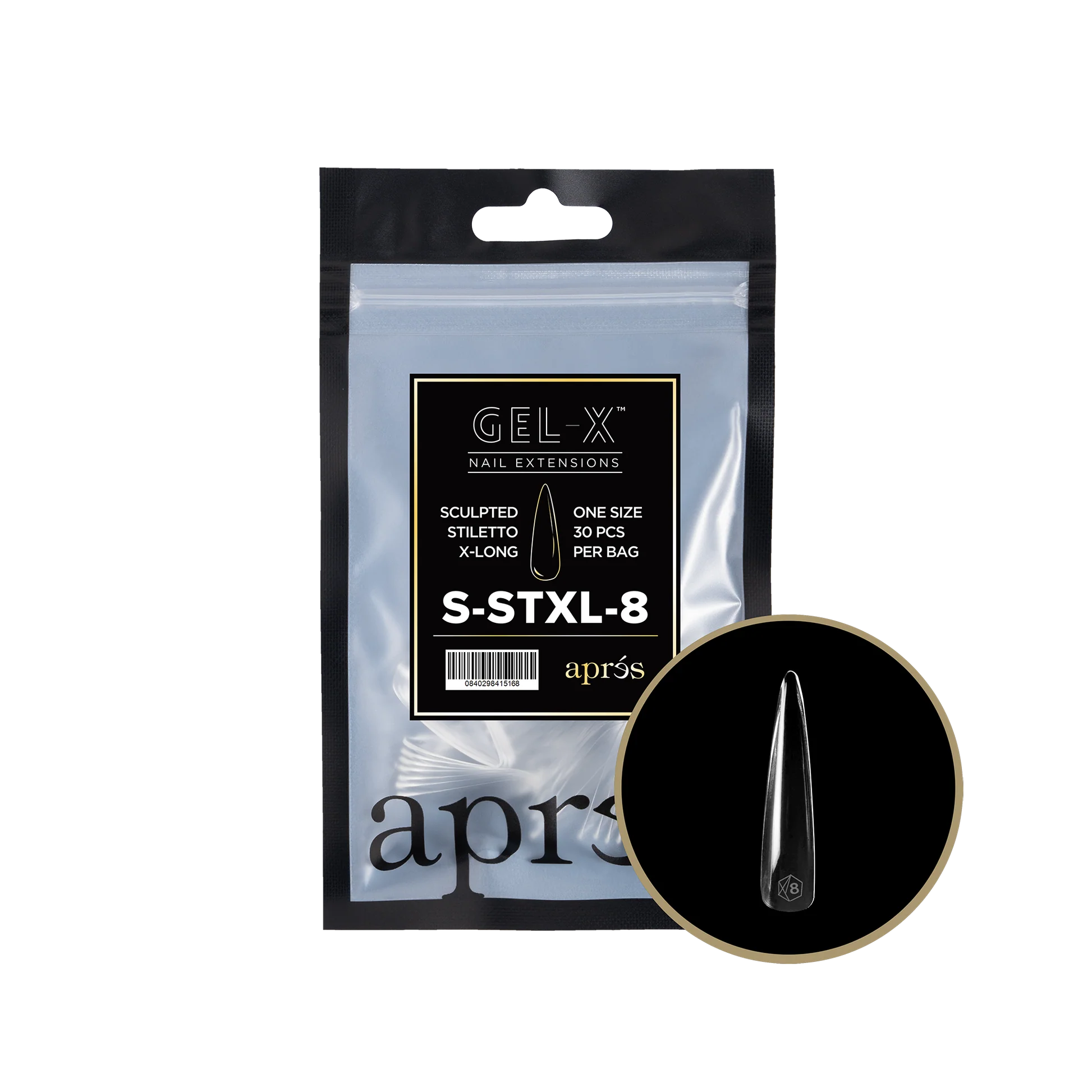 APRES TIP BAG - 8 - SCULPTED STILETTO EXTRA LONG