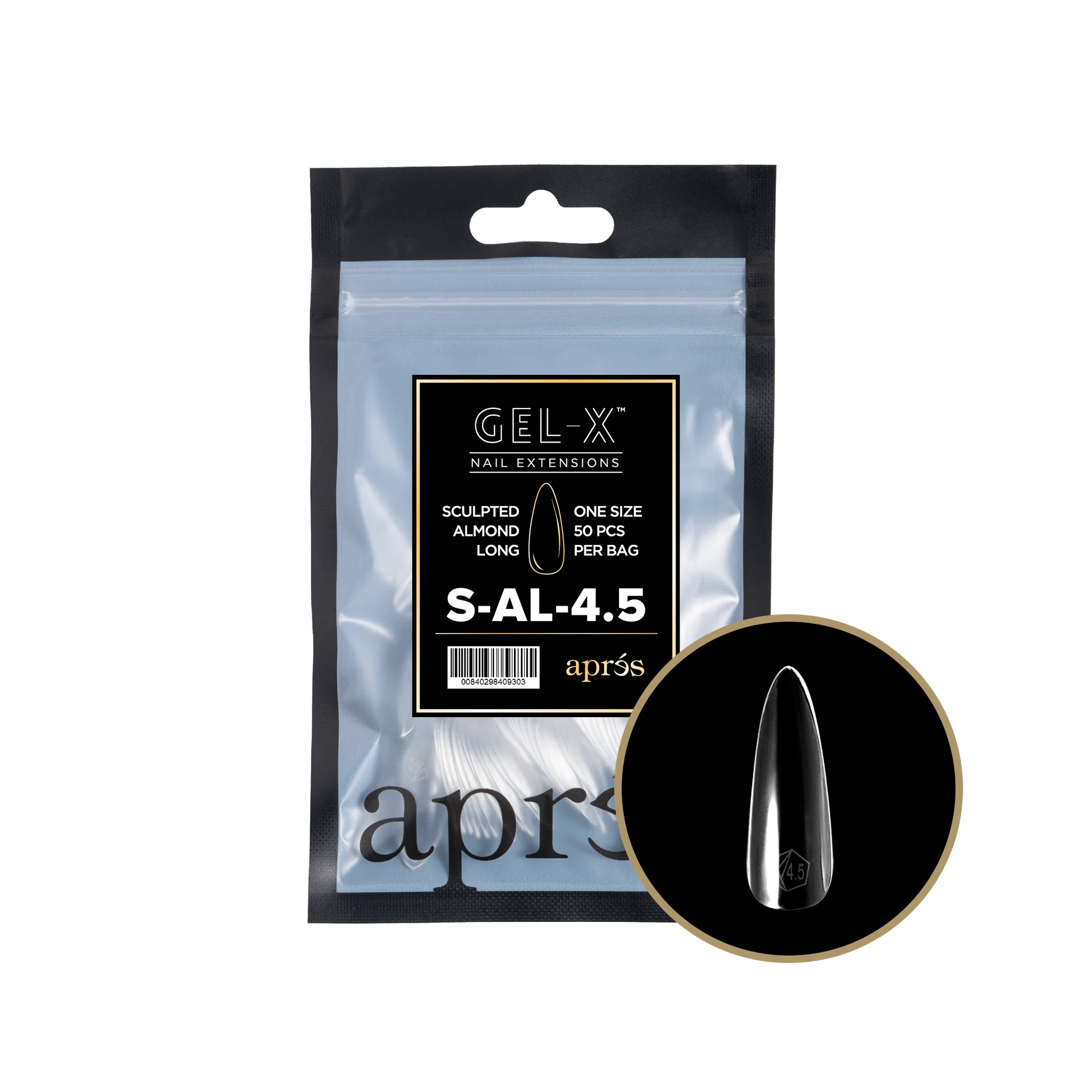 APRES TIP BAG - SCULPTED ALMOND LONG - 4.5