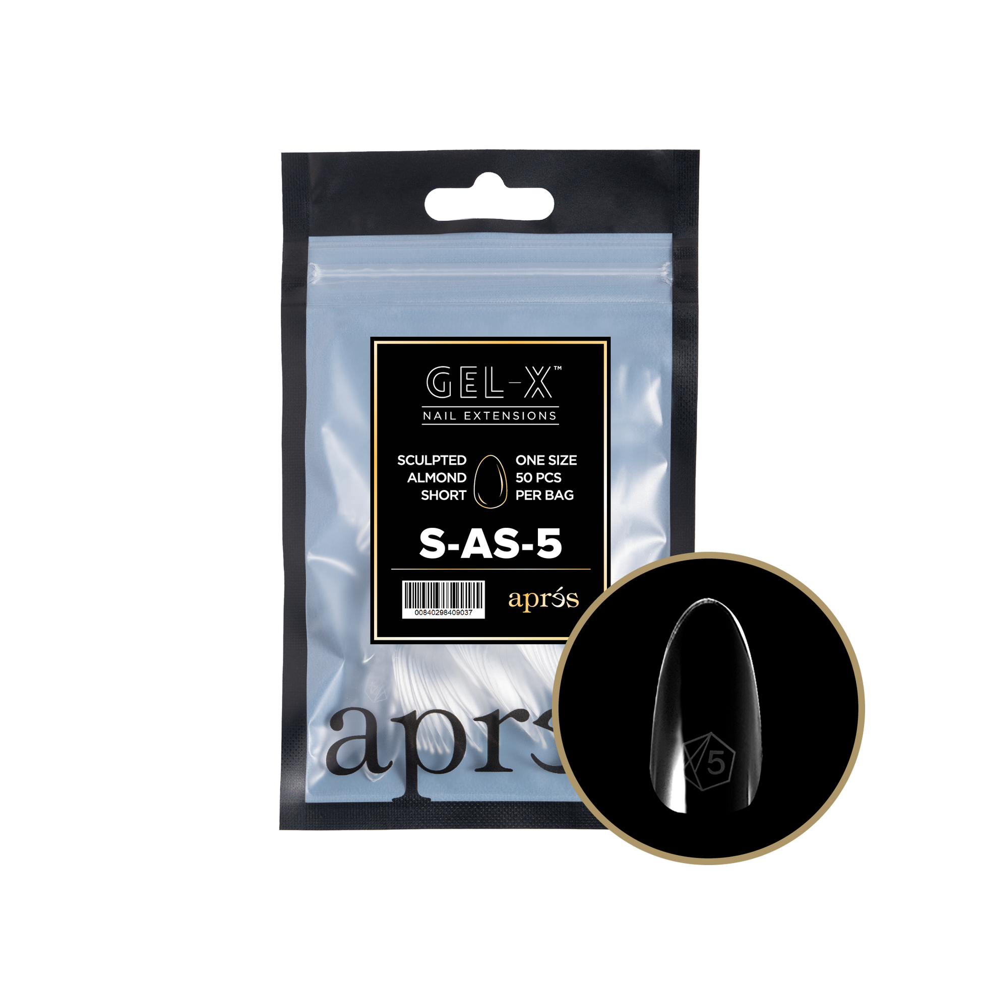 APRES TIP BAG - 5 - SCULPTED ALMOND SHORT