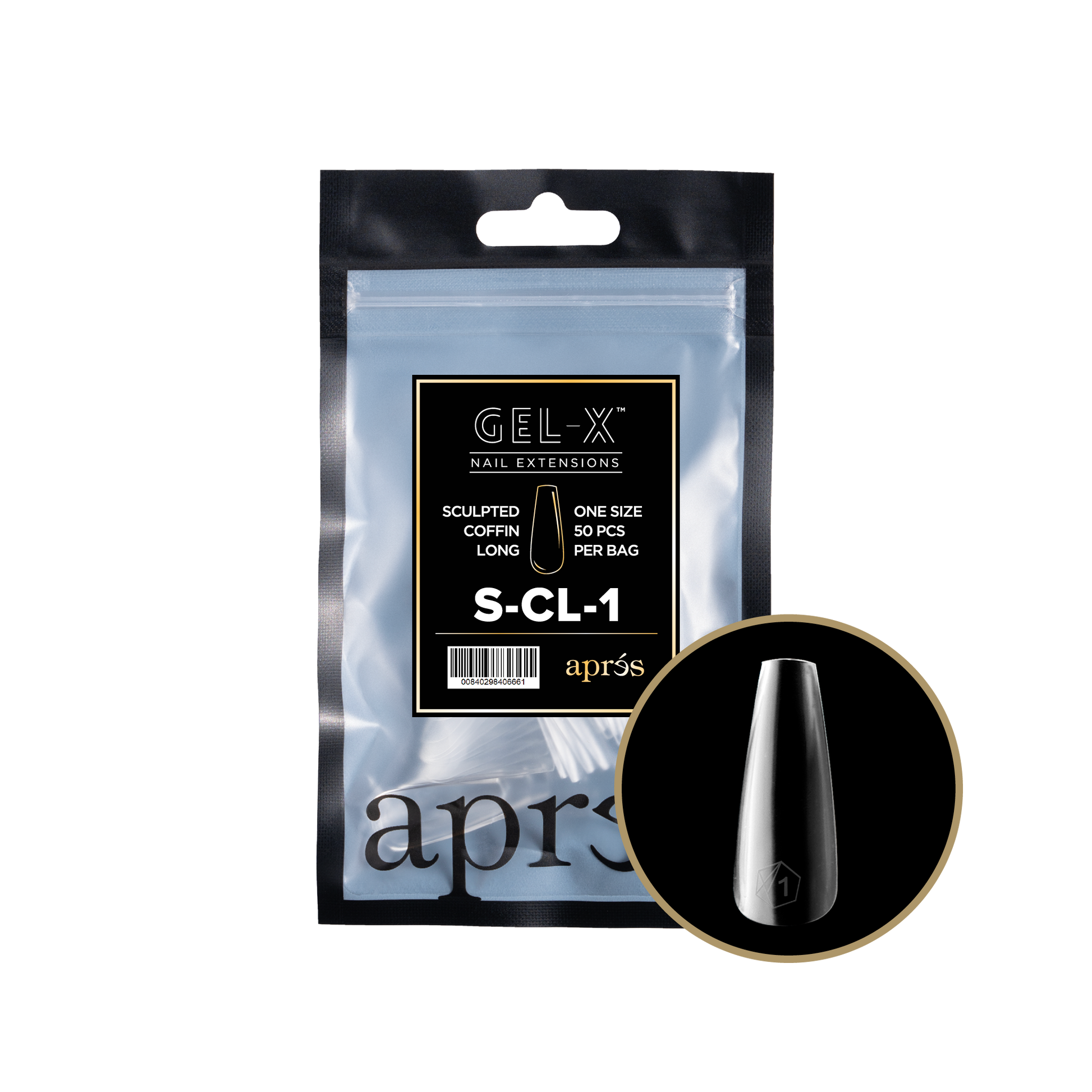 APRES TIPS BAG - 1 - SCULPTED COFFIN LONG