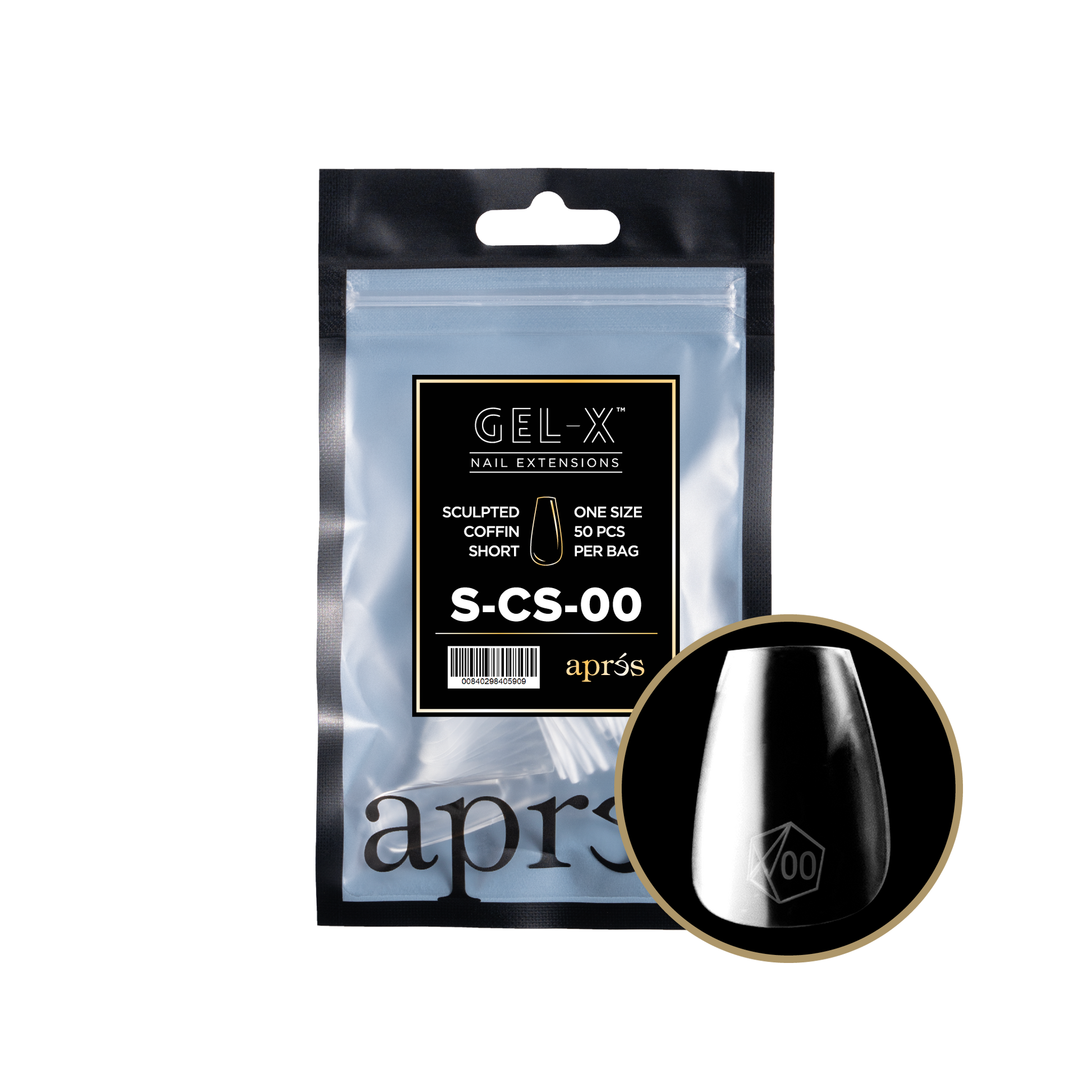 APRES TIPS BAG - 00 - SCULPTED COFFIN SHORT