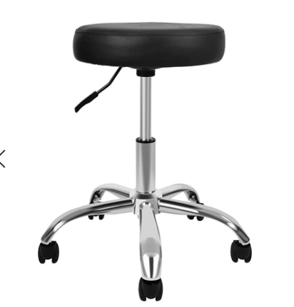 CR-909 HYDRAULIC STOOL -WHITE/BLACK