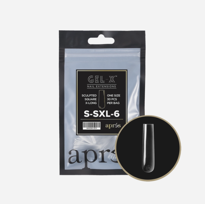 APRES TIP BAG - 6 - SCULPTED SQUARE EXTRA LONG