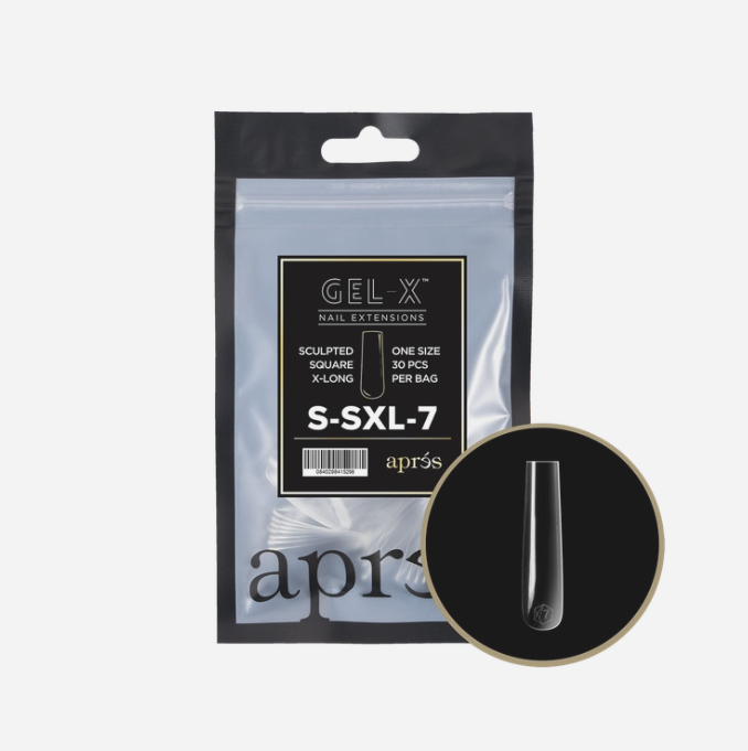 APRES TIP BAG - 7 - SCULPTED SQUARE EXTRA LONG - Secret Nail & Beauty Supply