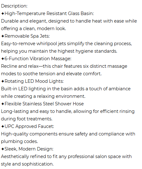 CROWN SPA - LUXURY PEDICURE CHAIR MODEL O