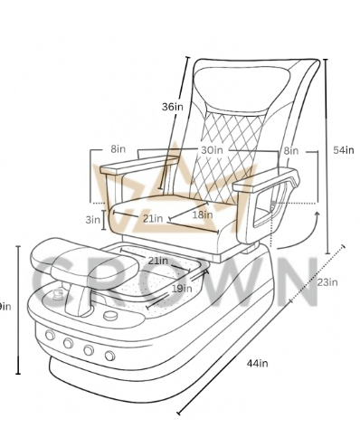CROWN SPA CHAIR MODEL Q (7 COLORS)