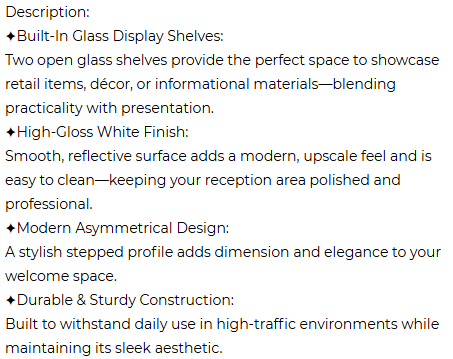 CR-R012 - RECEPTION DESK