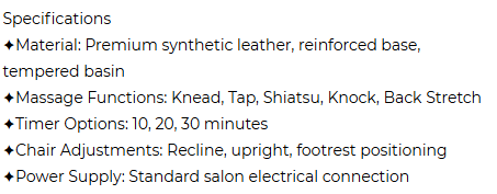 CROWN SPA CHAIR MODEL Z - 4 COLORS