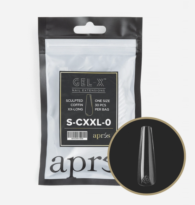 APRES TIP BAG - 0 - SCULPTED COFFIN EXTRA EXTRA LONG - Secret Nail & Beauty Supply