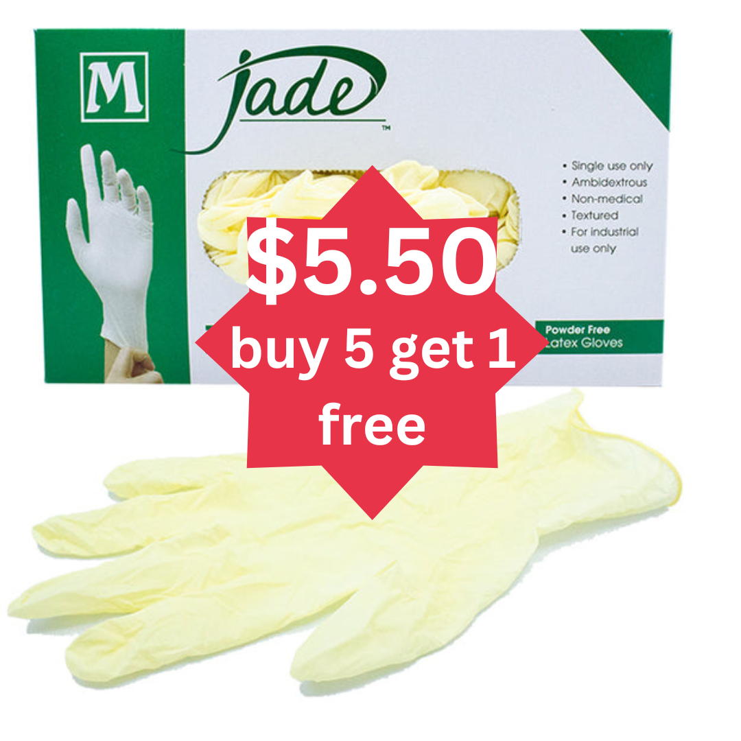 JADE LATEX GLOVES POW FREE-MEDIUM