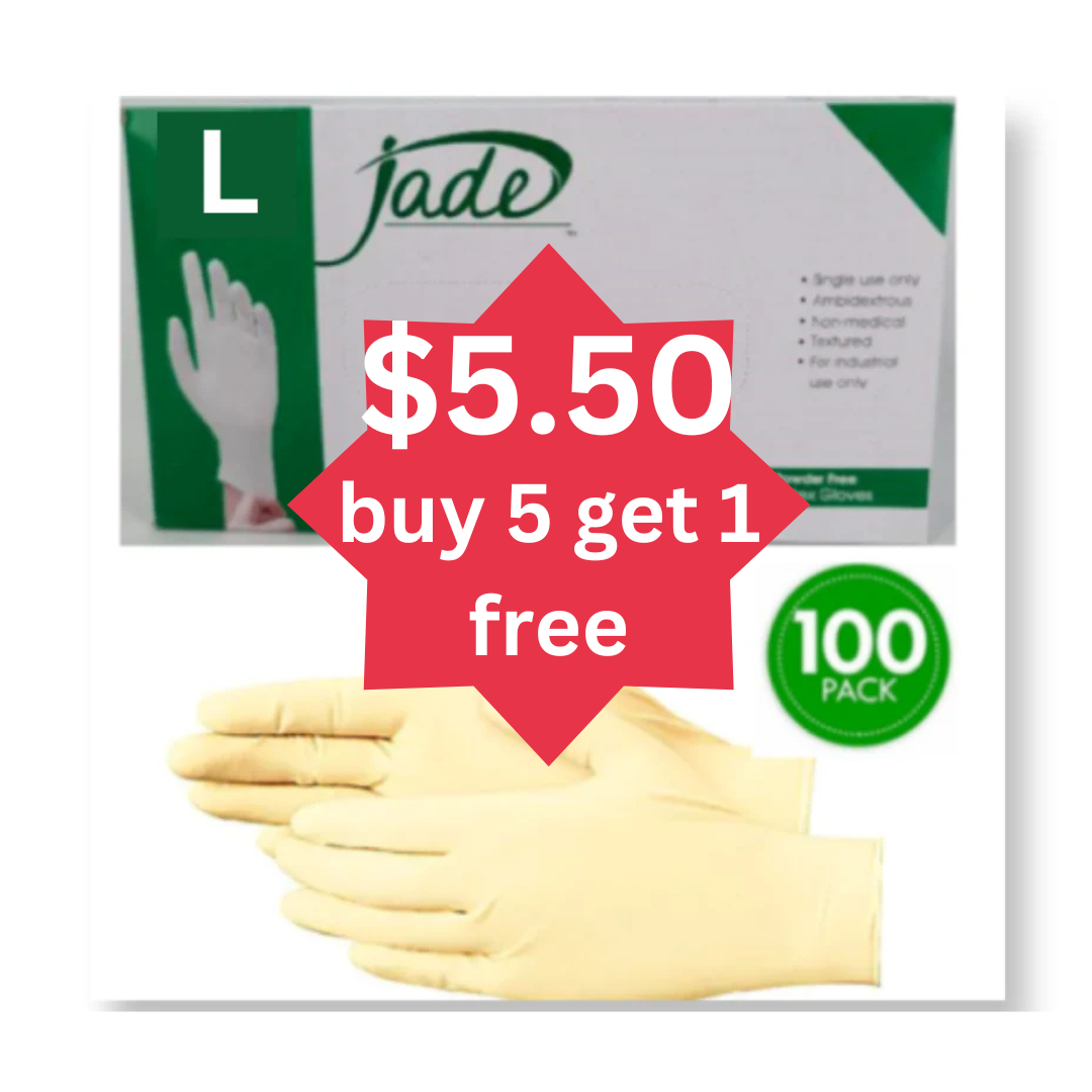 JADE LATEX GLOVES POW FREE-LARGE