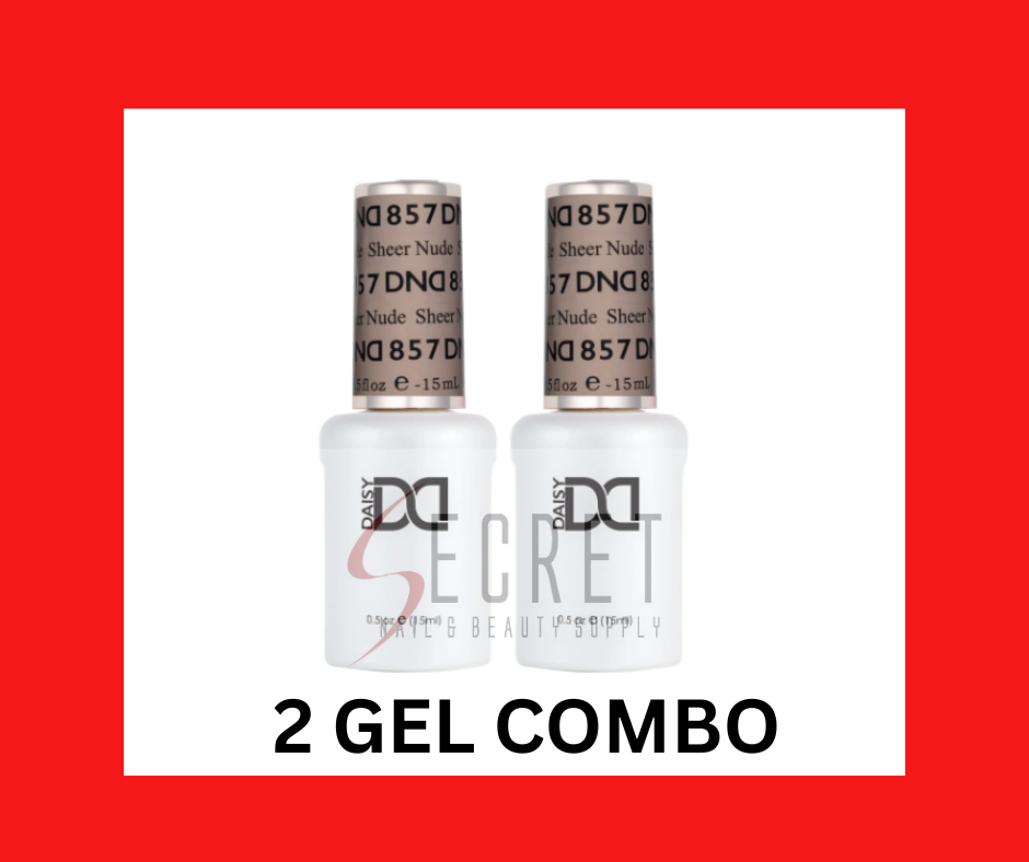 2 GEL COMBO - DND 857 Sheer Nude