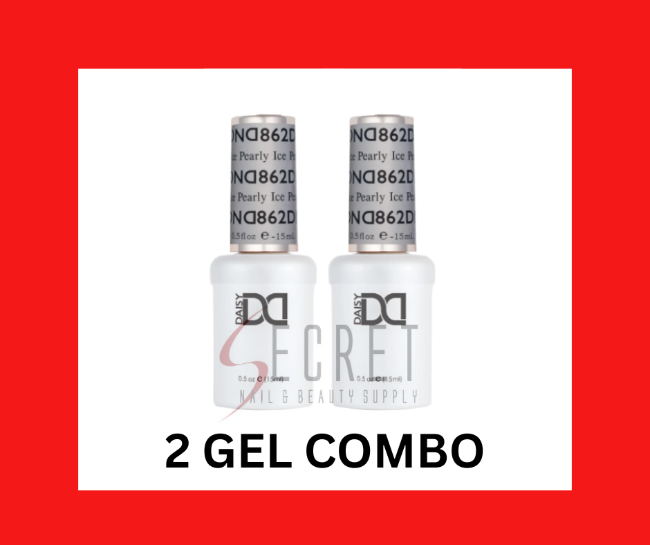 2 GEL COMBO - DND 862 Pearly Ice