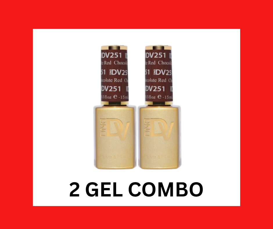 2 GEL COMBO - DIVA 251 Chocolate Red