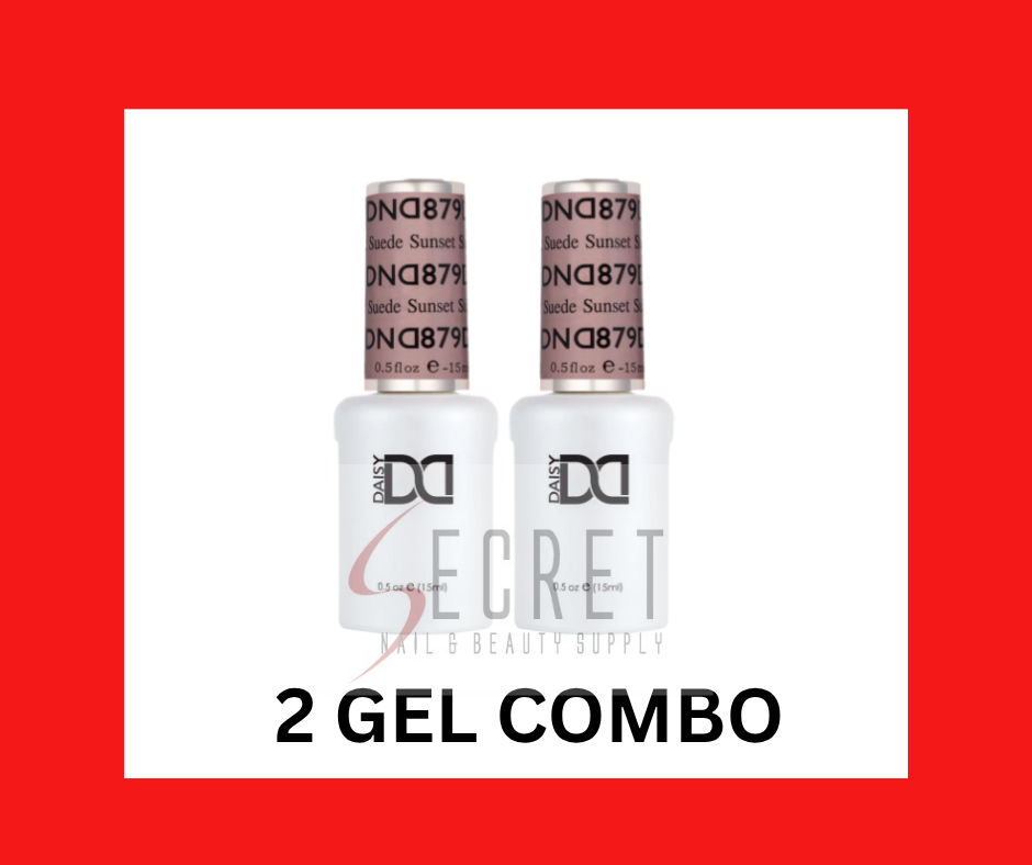 2 GEL COMBO - DND 879 Sunset Suede