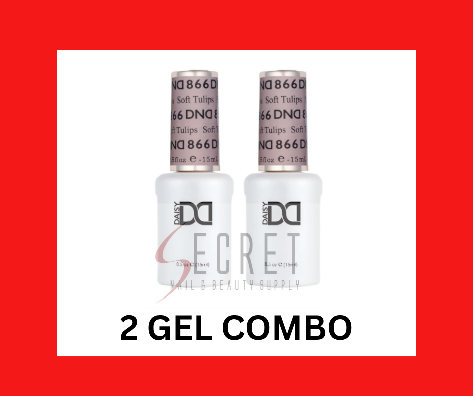 2 GEL COMBO - DND 866 Soft Tulips