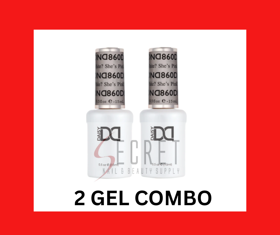 2 GEL COMBO - DND 860 She's White? She's Pink?
