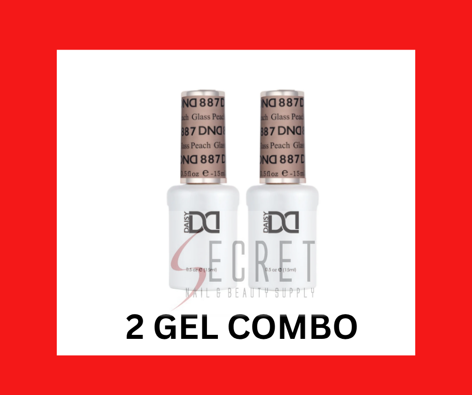 2 GEL COMBO - DND 887 Glass Peach