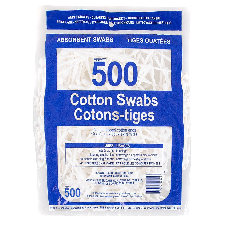 IRIS COTTON SWABS 500/PKG
