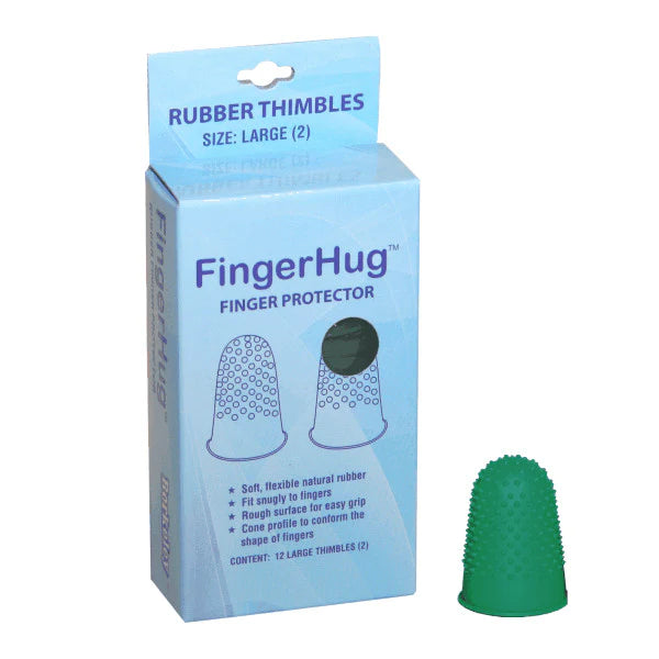 FP201-2  FINGER HUG RUBBER THIMBLES 12/PKG - LARGE - Secret Nail & Beauty Supply