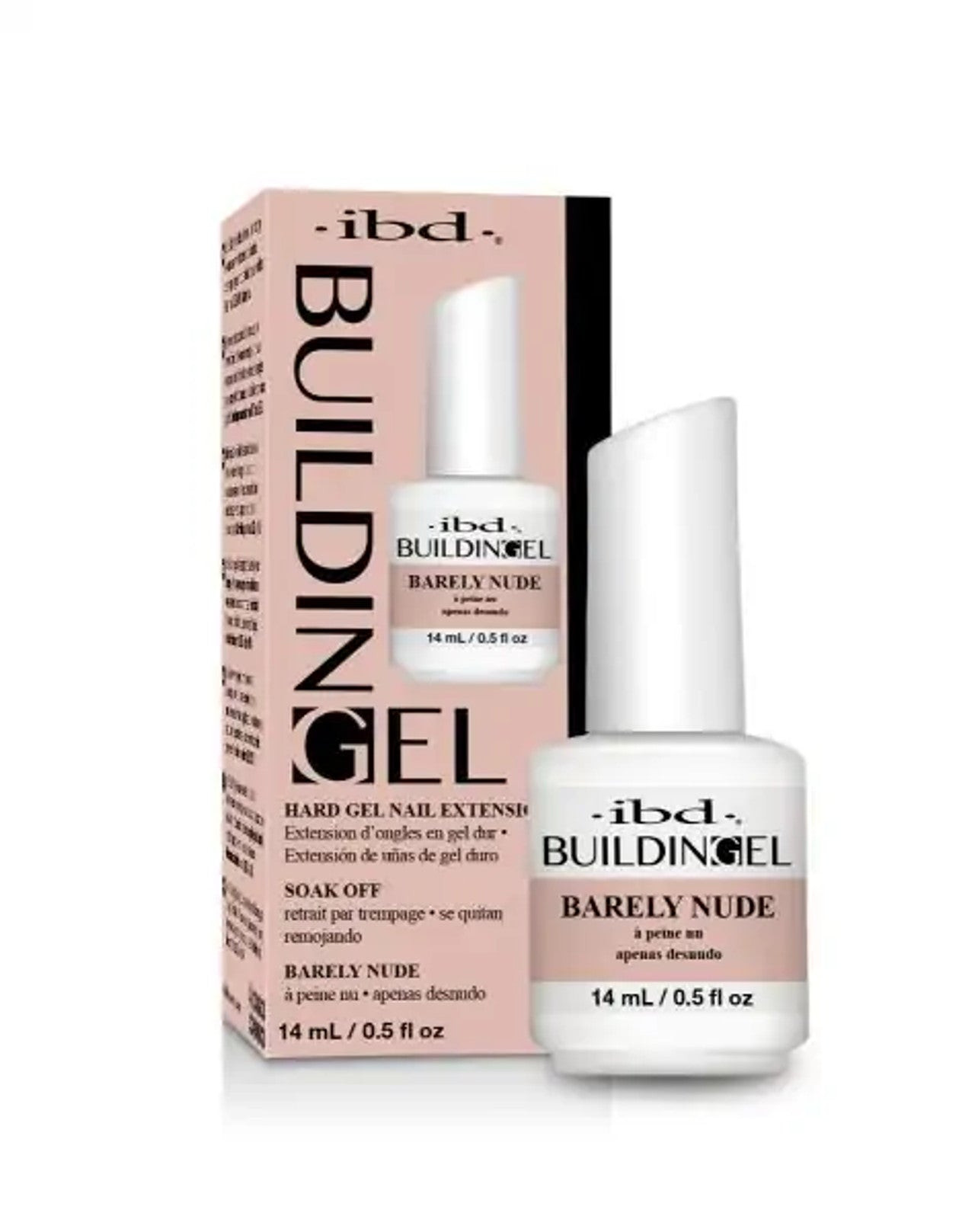 ibd BUILDING GEL - HARD GEL NAIL EXTENSION - BARELY NUDE 0.5oz