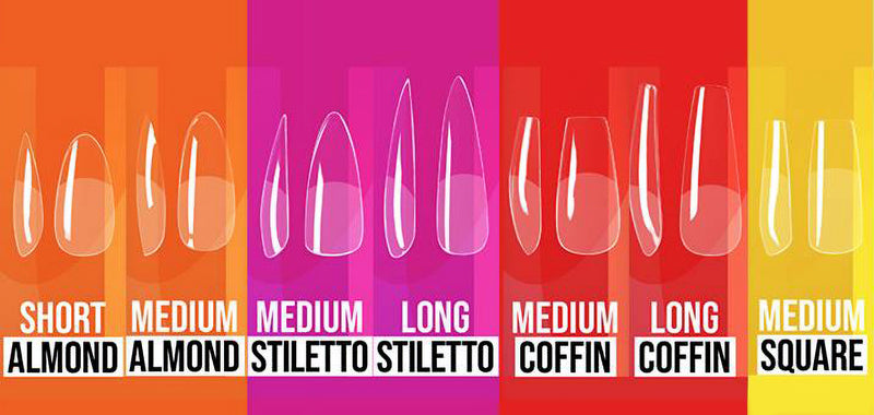 ibd SOFT GEL TIPS - STILETTO - PRE-ETCHED - 504 TIPS/12 SIZES