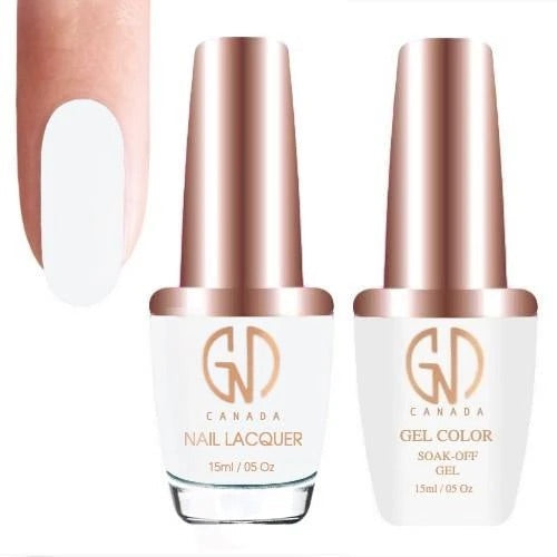 GND Duo Gel & Lacquer 168 Pure White