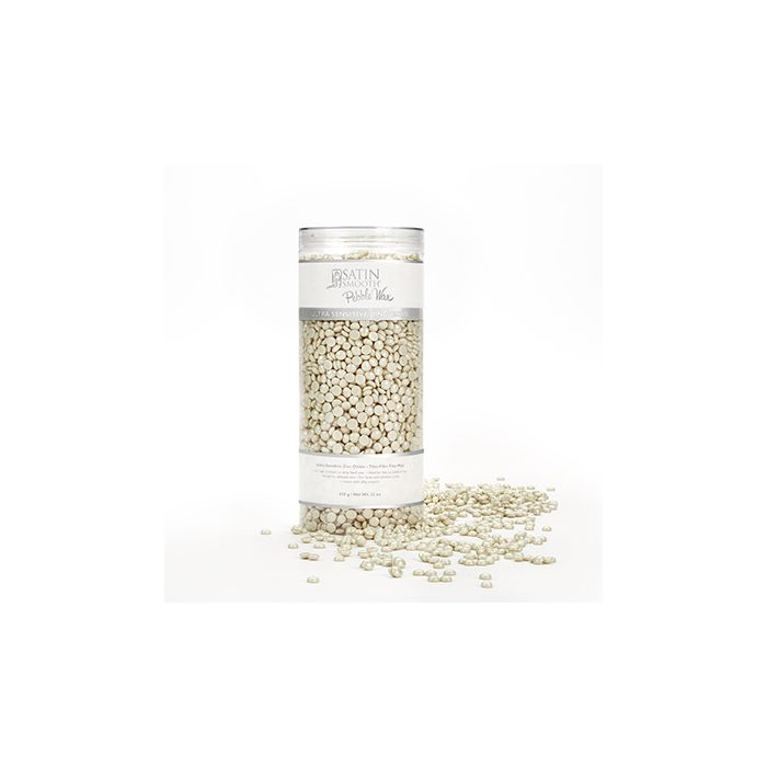 63180 SATIN SMOOTH PEBBLE WAX ZINC OXIDE ULTRA-SENSITIVE  650 G - Secret Nail & Beauty Supply