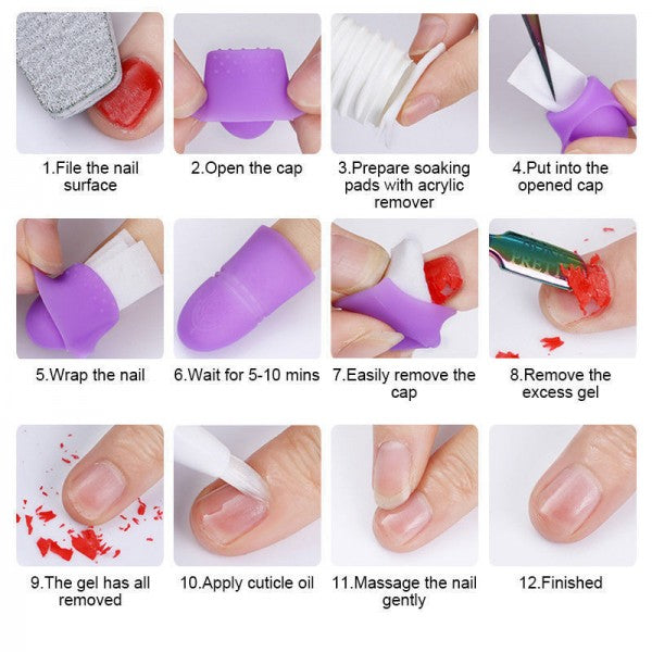 SOAK OFF CAP - SOAKER 5/pkg
