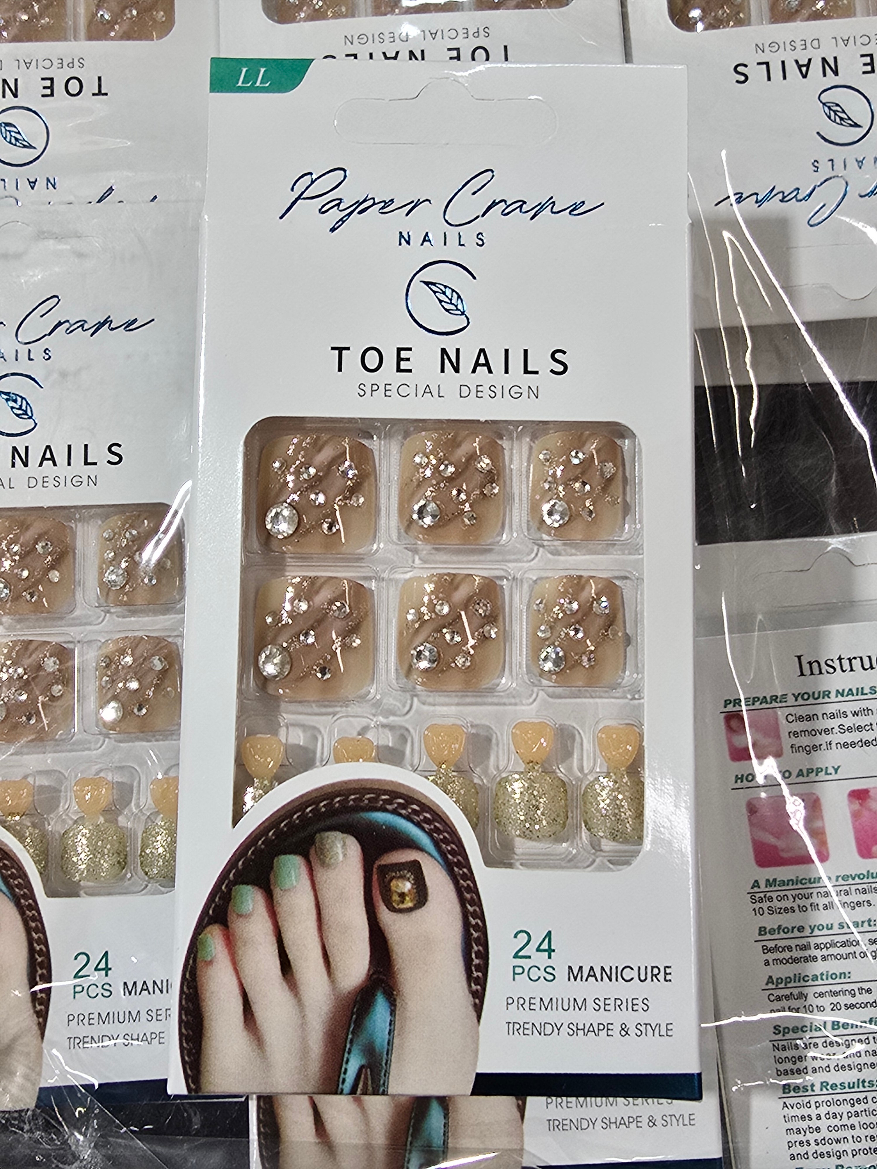 TOE - PAPER CRANE PRESS ON NAILS 24 PCS