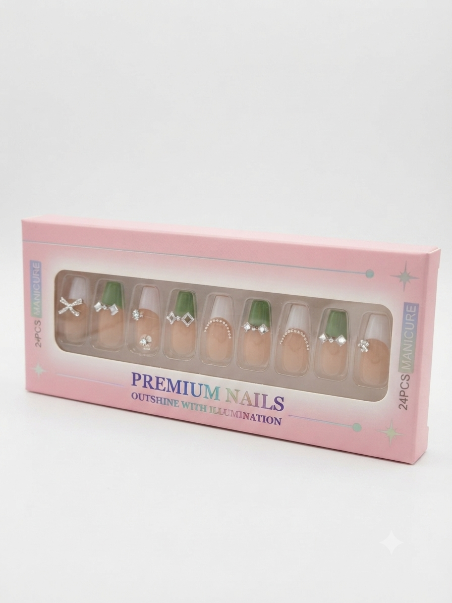 PAPER CRANE PRESS ON NAILS 24 PCS