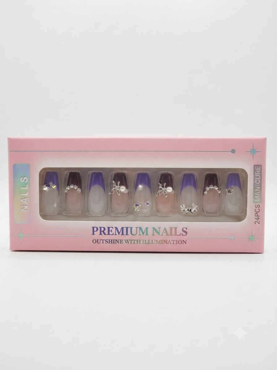 PAPER CRANE PRESS ON NAILS 24 PCS